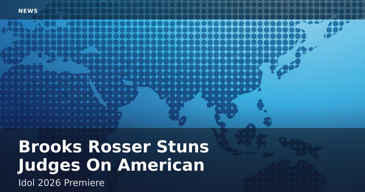 Brooks Rosser Stuns Judges On American Idol 2026 Premiere