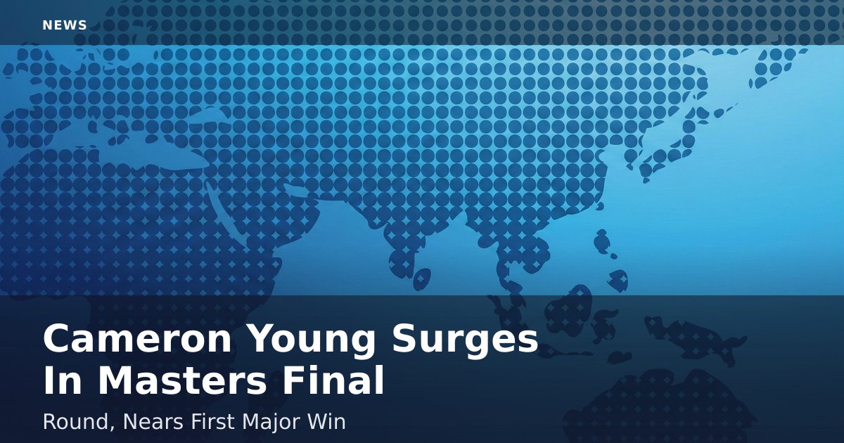 Cameron Young Surges In Masters Final Round, Nears First Major Win