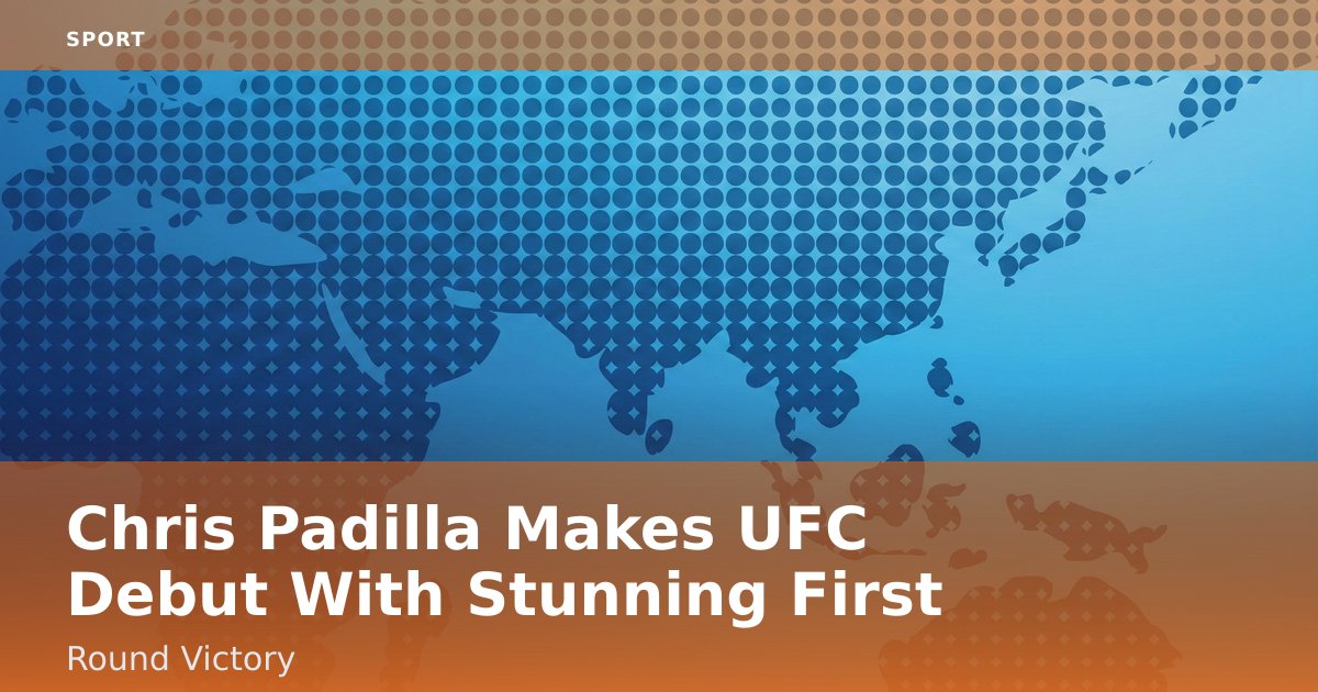 Chris Padilla Makes UFC Debut With Stunning First-Round Victory