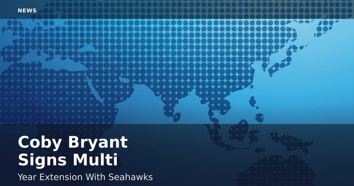 Coby Bryant Signs Multi-Year Extension With Seahawks