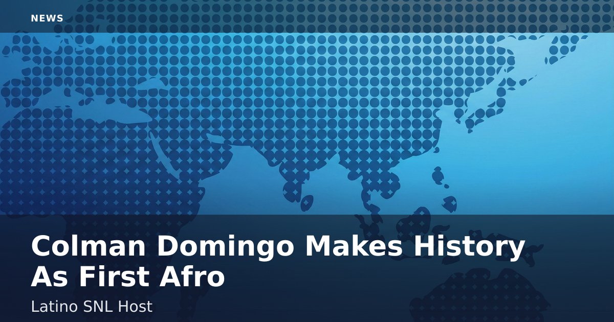 Colman Domingo Makes History As First Afro-Latino SNL Host