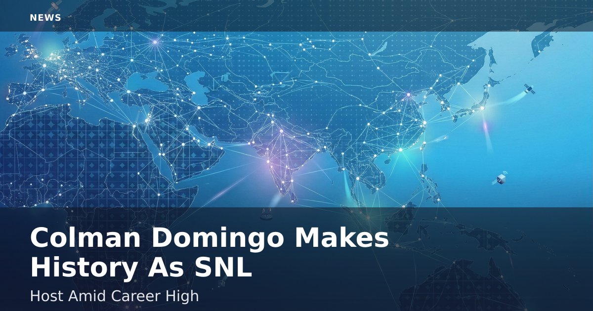 Colman Domingo Makes History As SNL Host Amid Career High