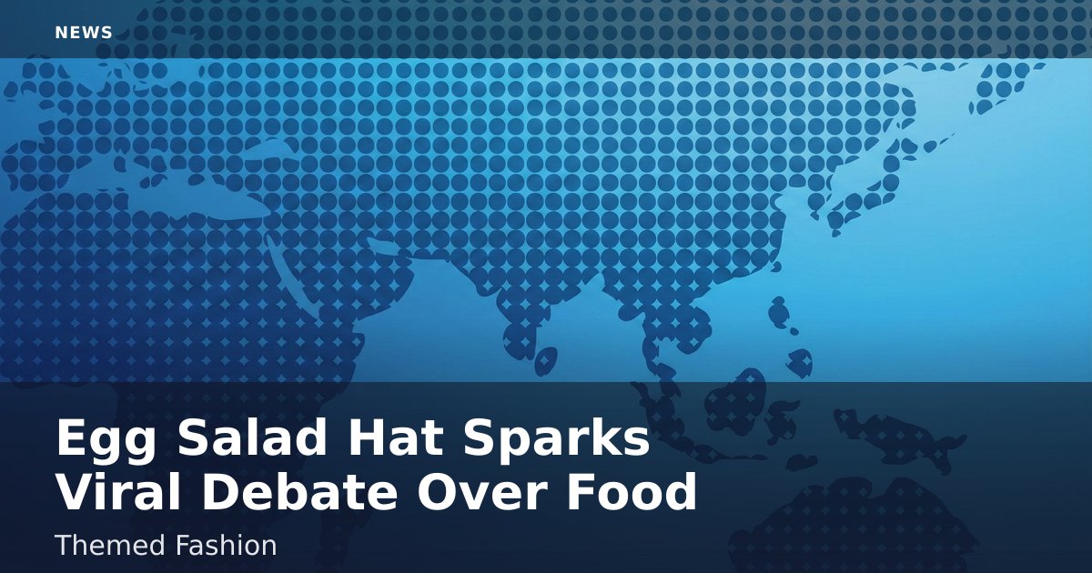 Egg Salad Hat Sparks Viral Debate Over Food-Themed Fashion