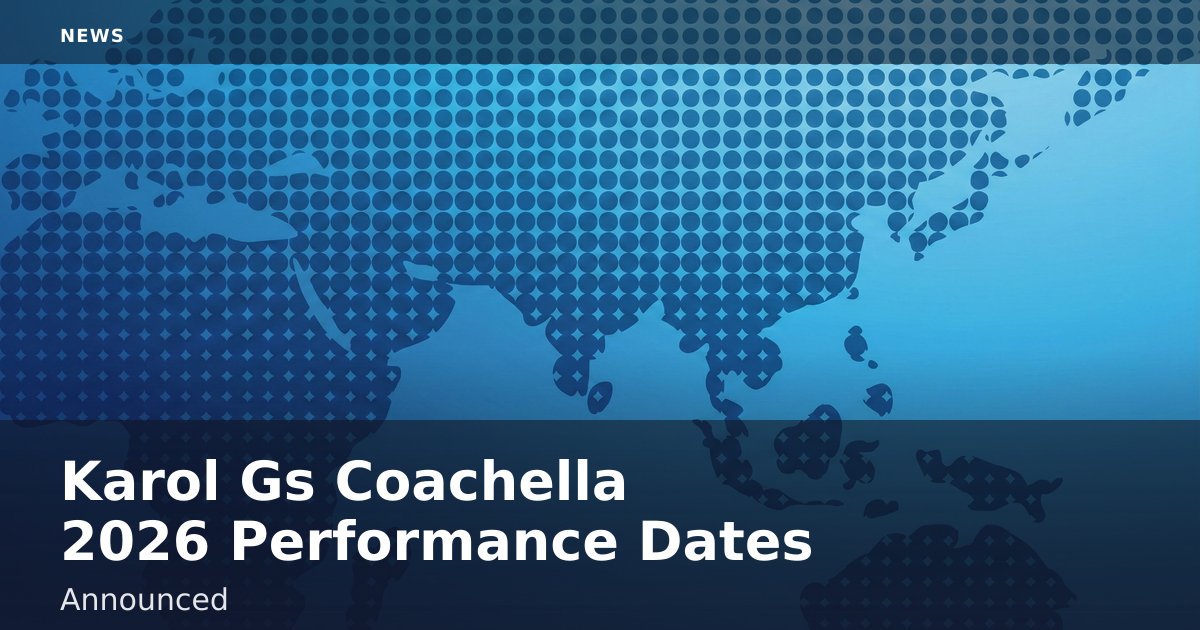 Karol G's Coachella 2026 Performance Dates Announced