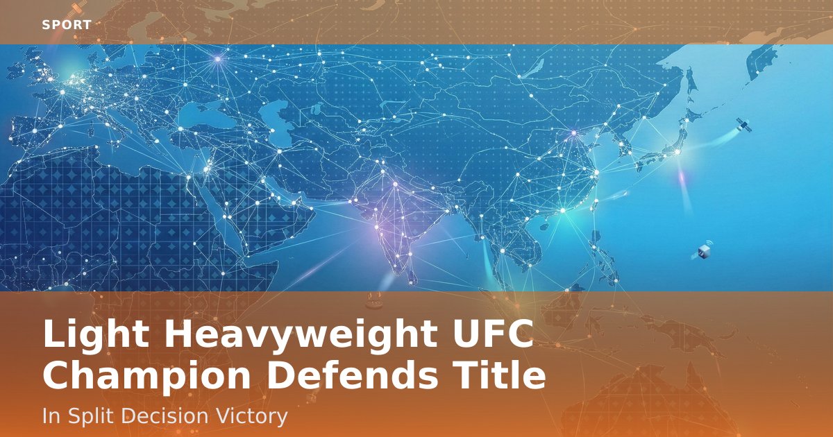 Light Heavyweight UFC Champion Defends Title In Split Decision Victory