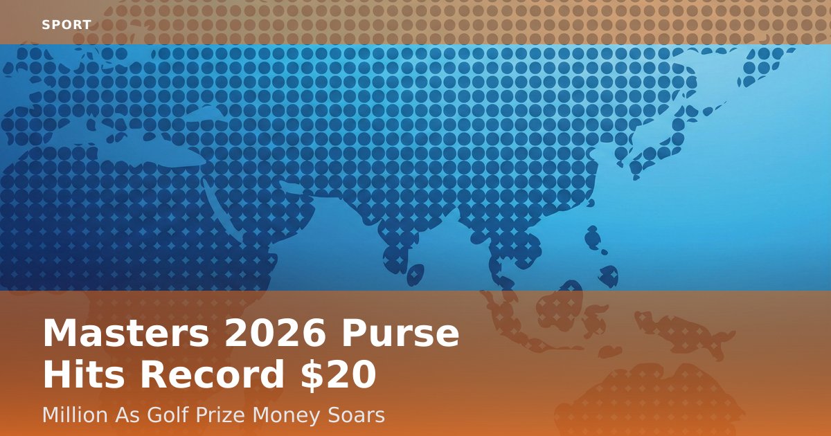 Masters 2026 Purse Hits Record $20 Million As Golf Prize Money Soars