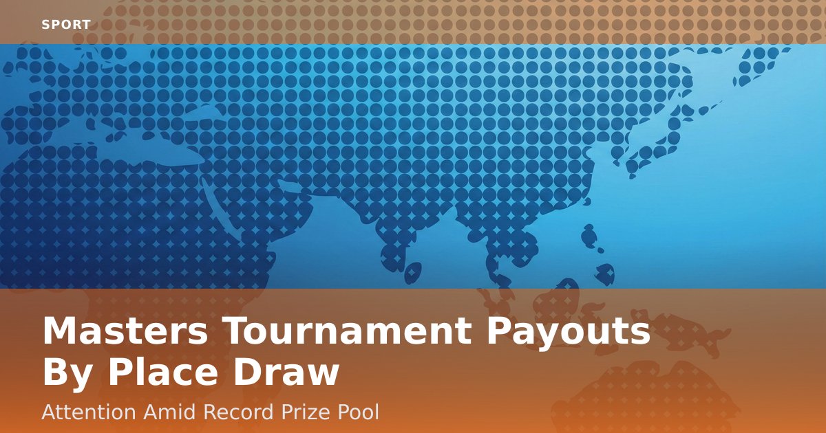 Masters Tournament Payouts By Place Draw Attention Amid Record Prize Pool