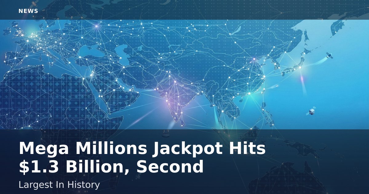Mega Millions Jackpot Hits $1.3 Billion, Second-Largest In History