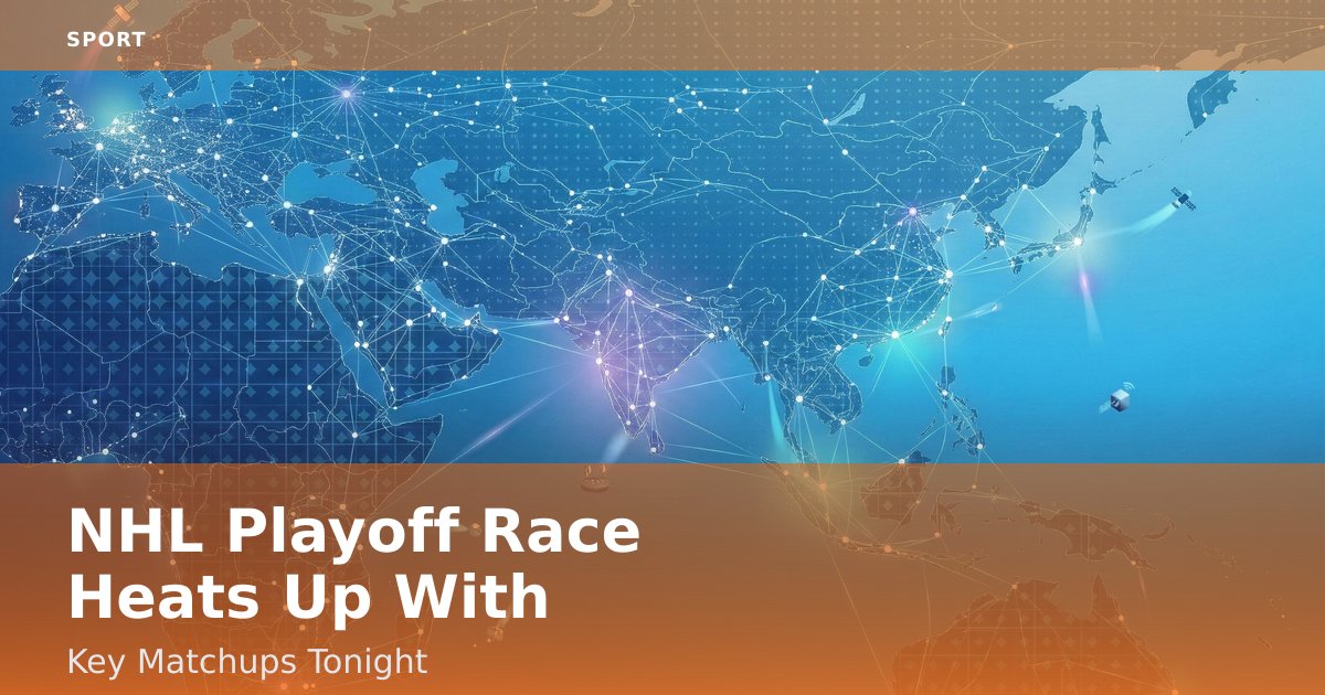 NHL Playoff Race Heats Up With Key Matchups Tonight