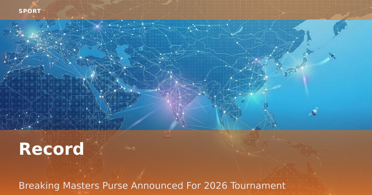 Record-Breaking Masters Purse Announced For 2026 Tournament