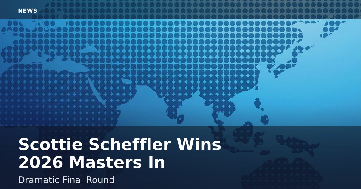 Scottie Scheffler Wins 2026 Masters In Dramatic Final Round