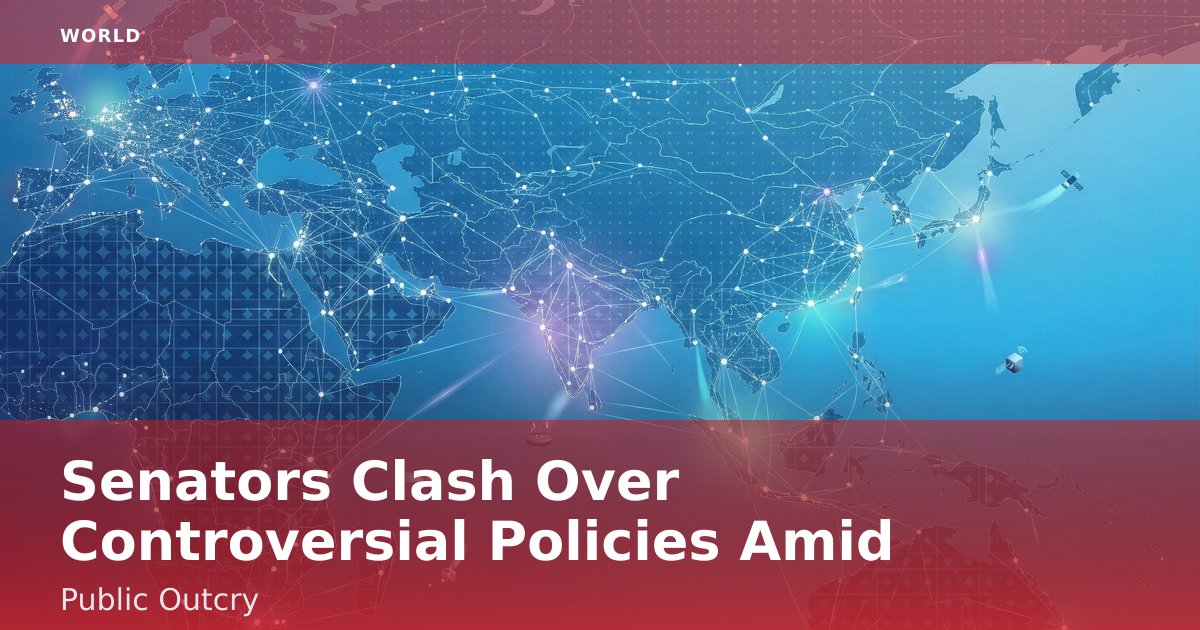 Senators Clash Over Controversial Policies Amid Public Outcry