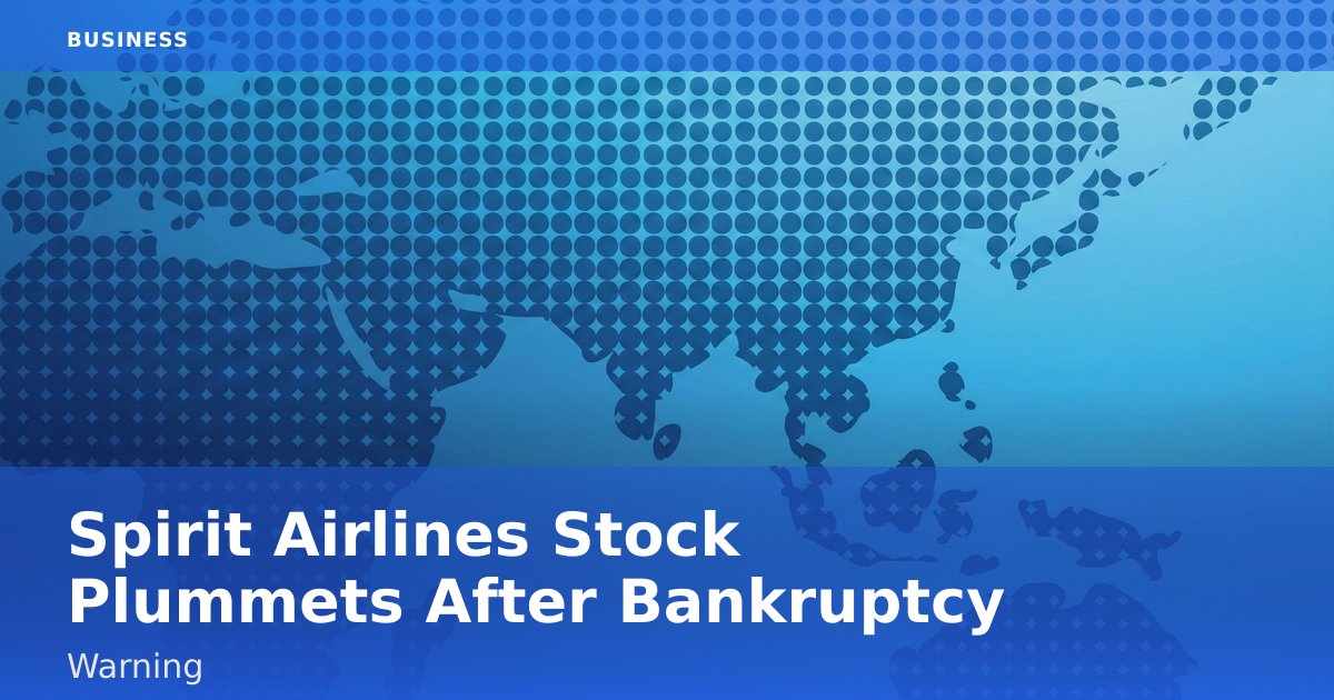 Spirit Airlines Stock Plummets After Bankruptcy Warning