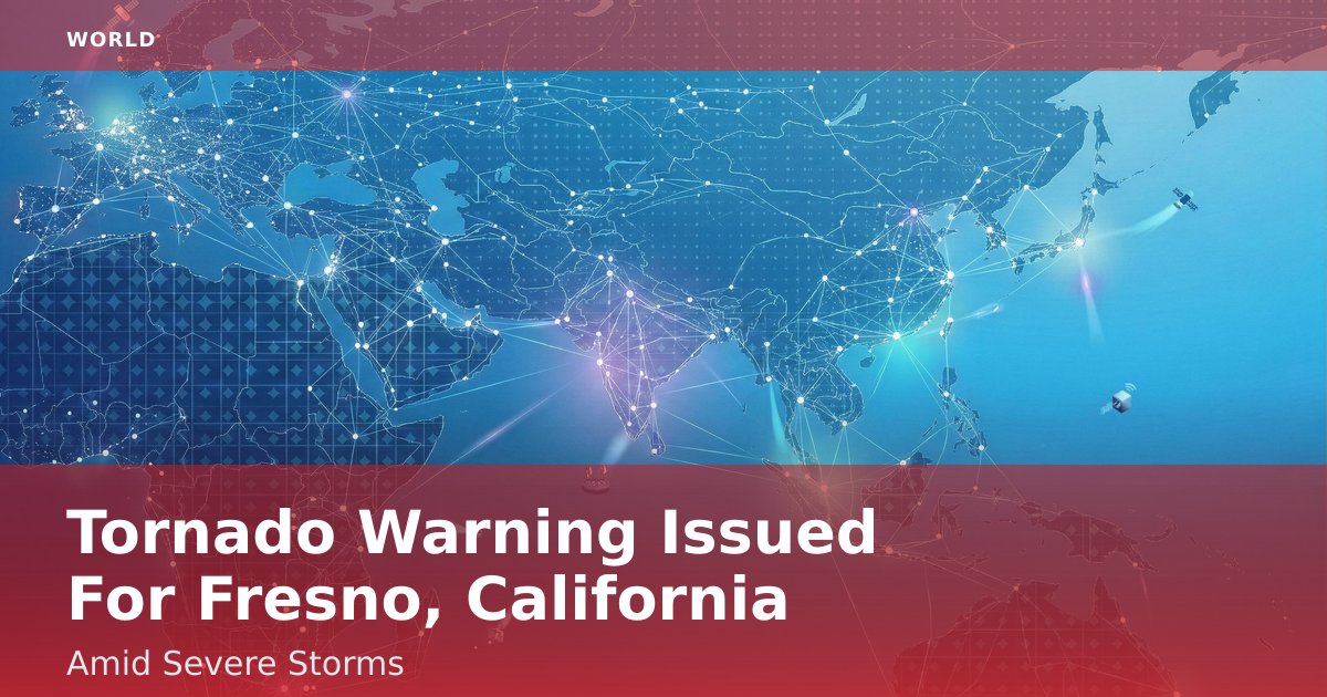 Tornado Warning Issued For Fresno, California Amid Severe Storms