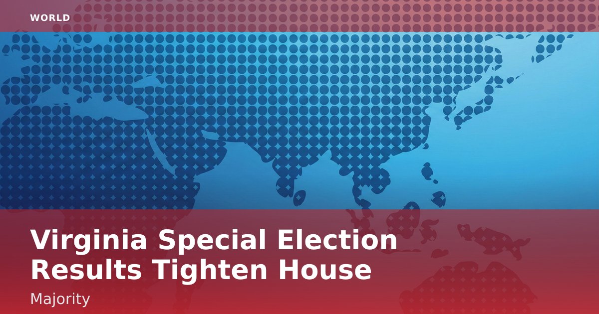 Virginia Special Election Results Tighten House Majority
